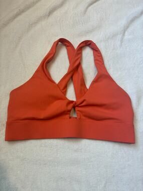 Fabletics sports bra women’s medium orange padded